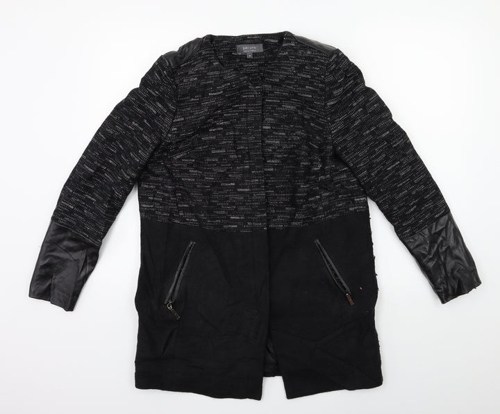 Per Una Womens Black   Overcoat Coat Size 10