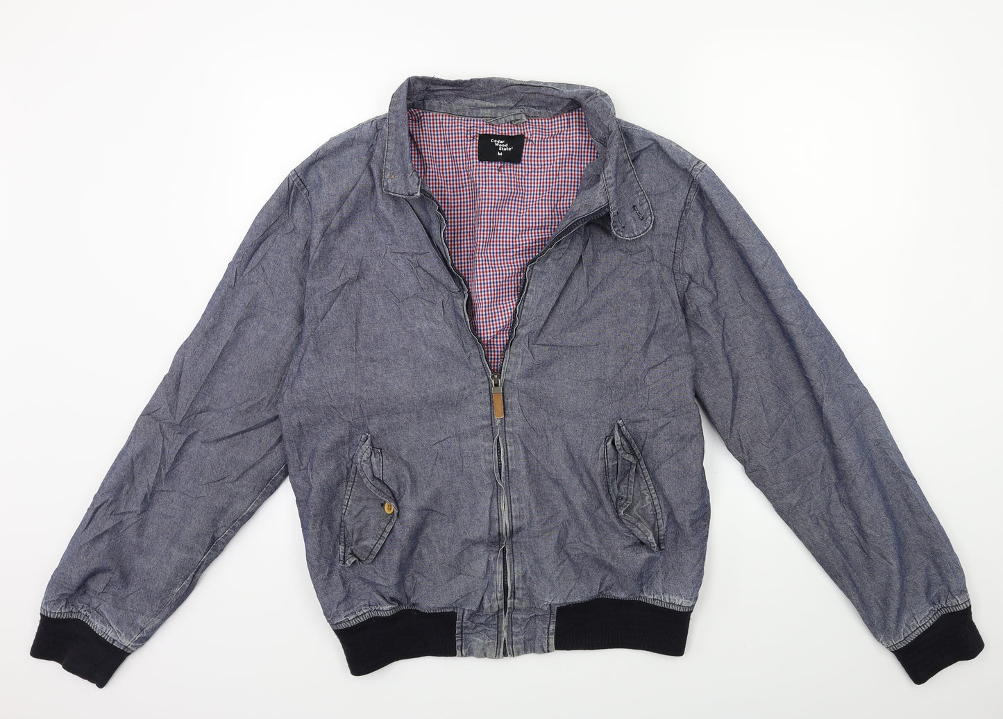 Cedar Wood State Mens Blue  Denim Overcoat Coat Size M