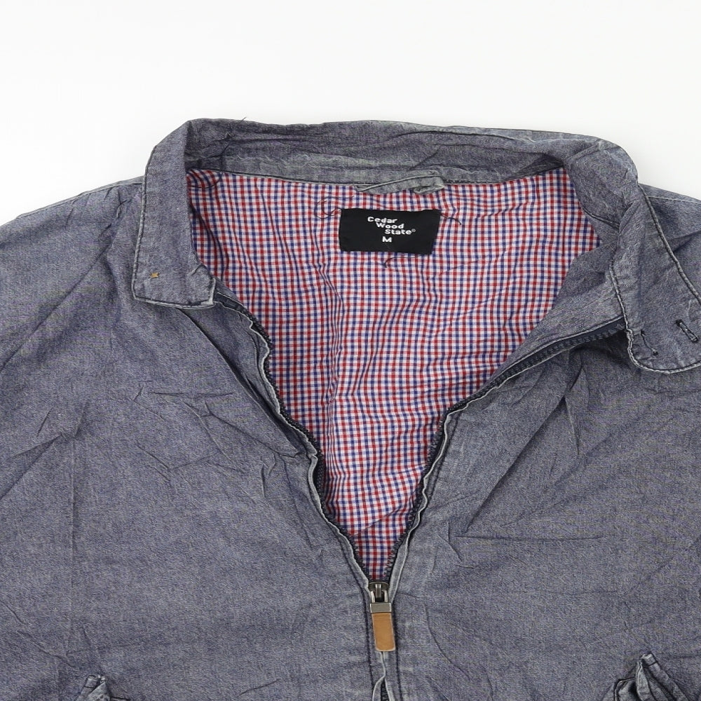 Cedar Wood State Mens Blue  Denim Overcoat Coat Size M