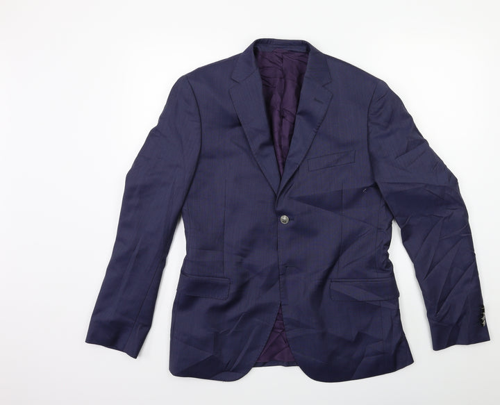 Preworn Mens Blue Jacket Suit Jacket Size 36