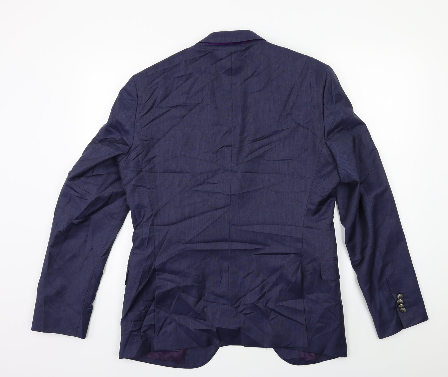 Preworn Mens Blue   Jacket Suit Jacket Size 36