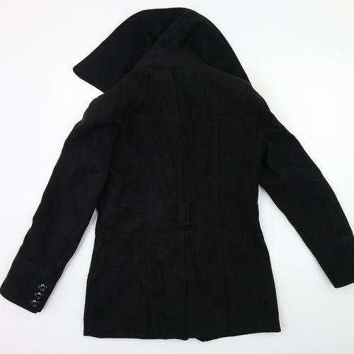 M&Co Womens Black   Overcoat Coat Size 10