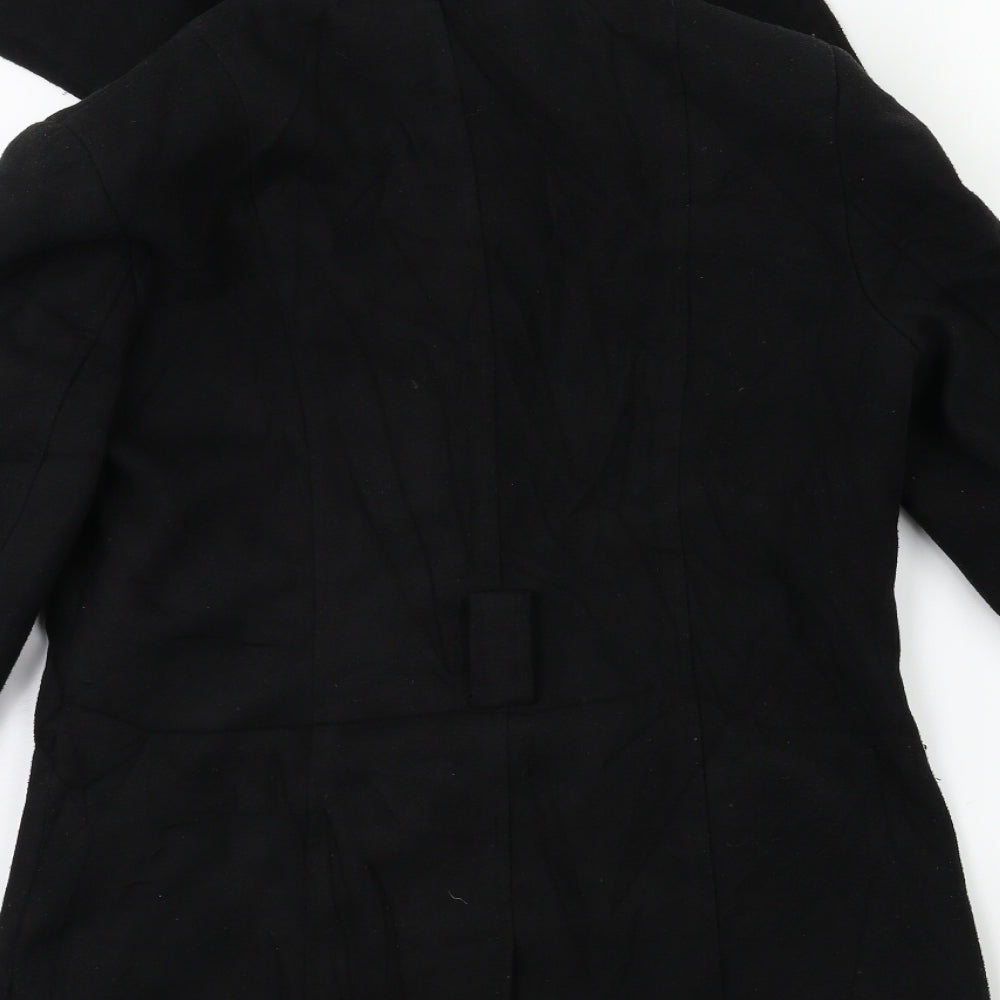 M&Co Womens Black   Overcoat Coat Size 10