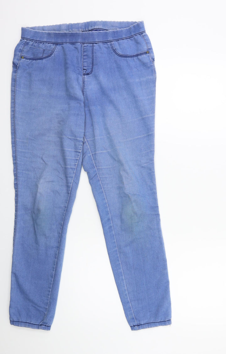Preworn Womens Blue  Denim Jegging Jeans Size 32 in L30 in