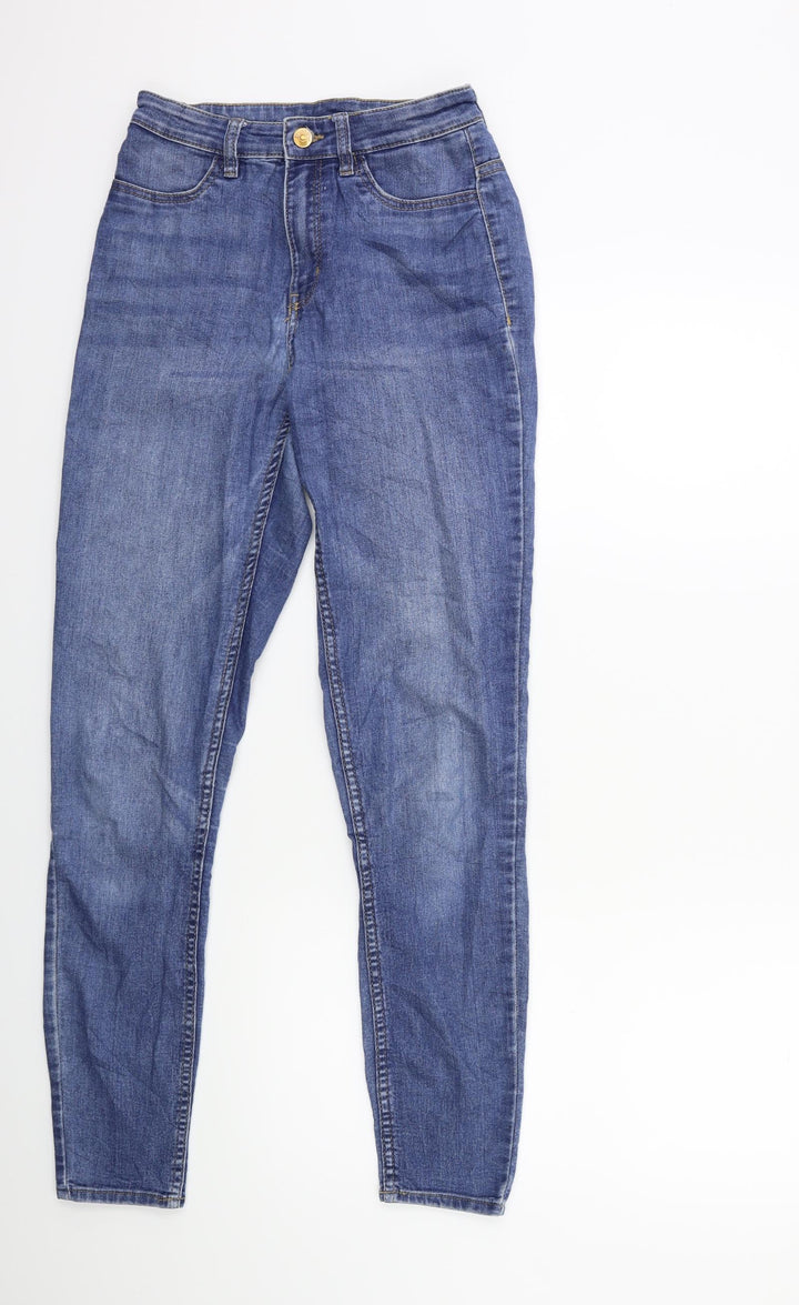 H&M Womens Blue Denim Skinny Jeans Size 6 L29 in
