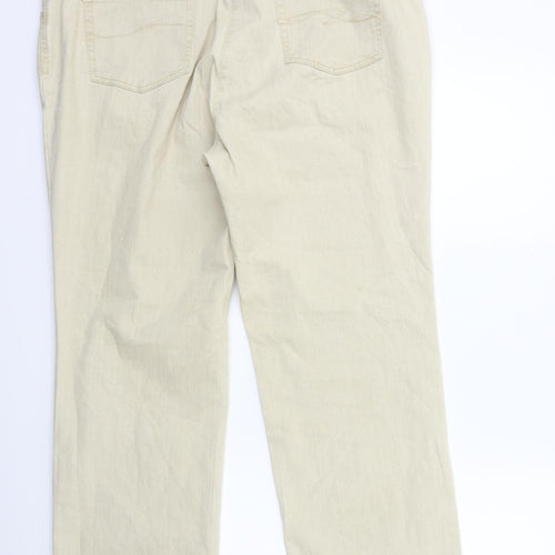 ZERRES Womens Beige  Denim Straight Jeans Size 20 L29 in