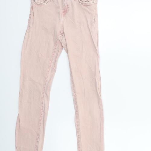 Bershka Womens Pink  Denim Skinny Jeans Size 6 L30 in