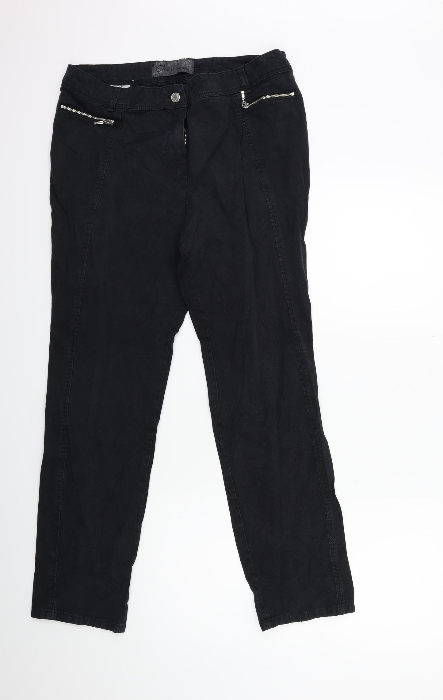 Olivia Womens Black  Denim Skinny Jeans Size 16 L30 in