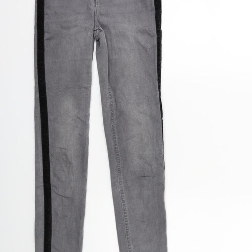 H&M Womens Grey  Denim Skinny Jeans Size 6 L30 in