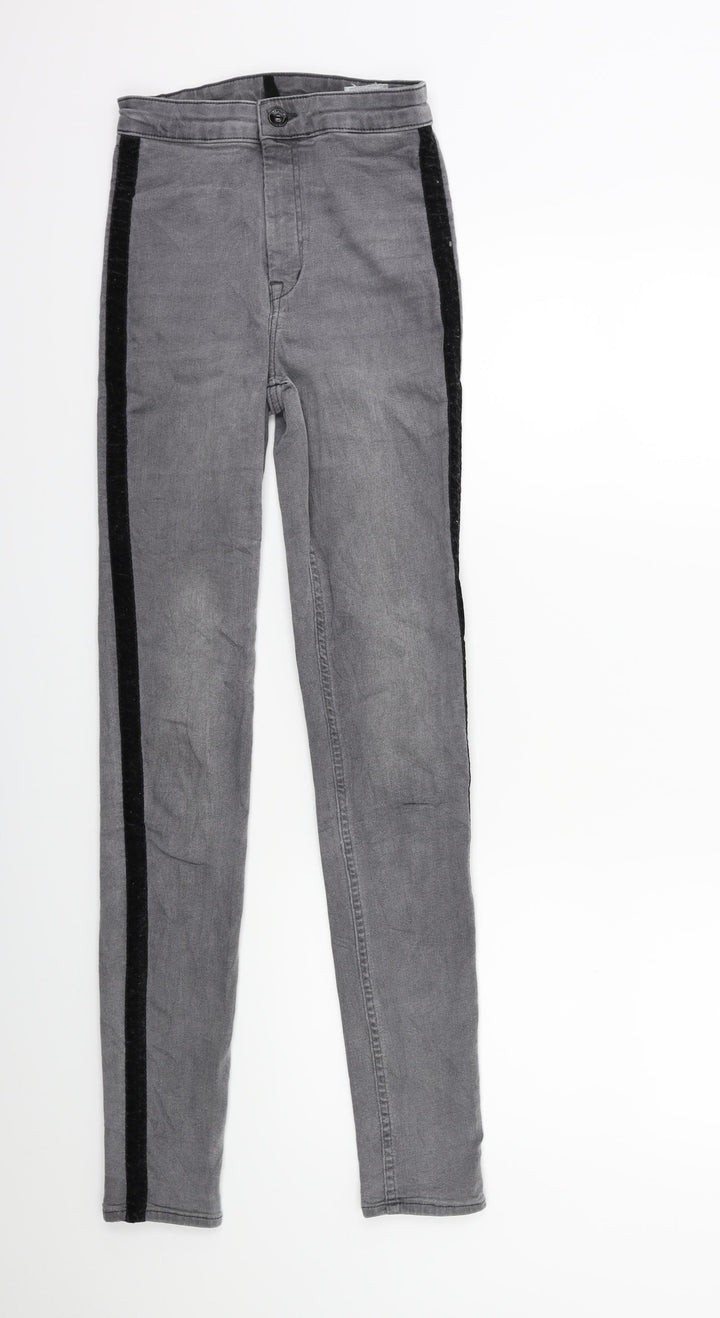 H&M Womens Grey  Denim Skinny Jeans Size 6 L30 in