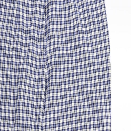 ANNA MONTAUA Womens Blue Check  Snow Pants Trousers Size 16 L29 in