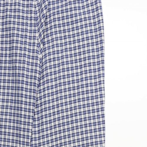 ANNA MONTAUA Womens Blue Check  Snow Pants Trousers Size 16 L29 in