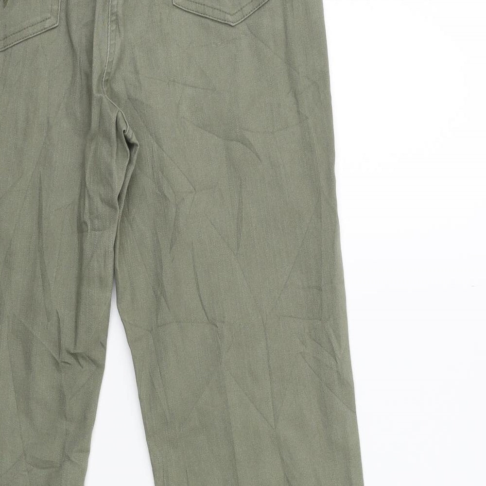 Trader Womens Green  Denim Cropped Jeans Size 10 L23 in