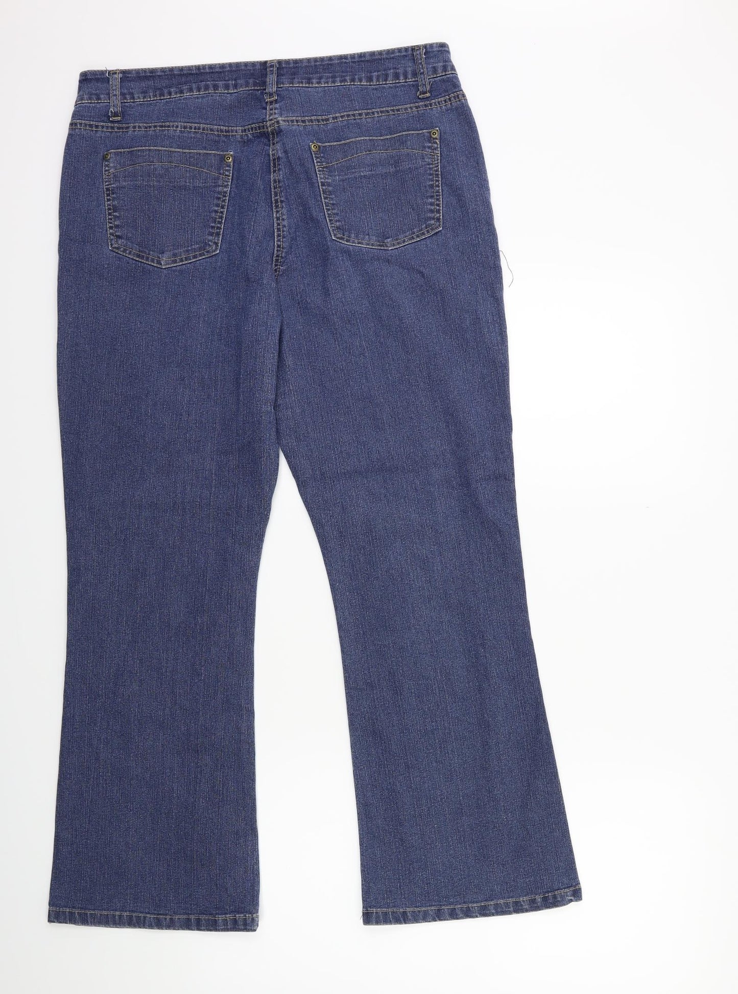 BHS Womens Blue  Denim Flared Jeans Size 14 L28 in