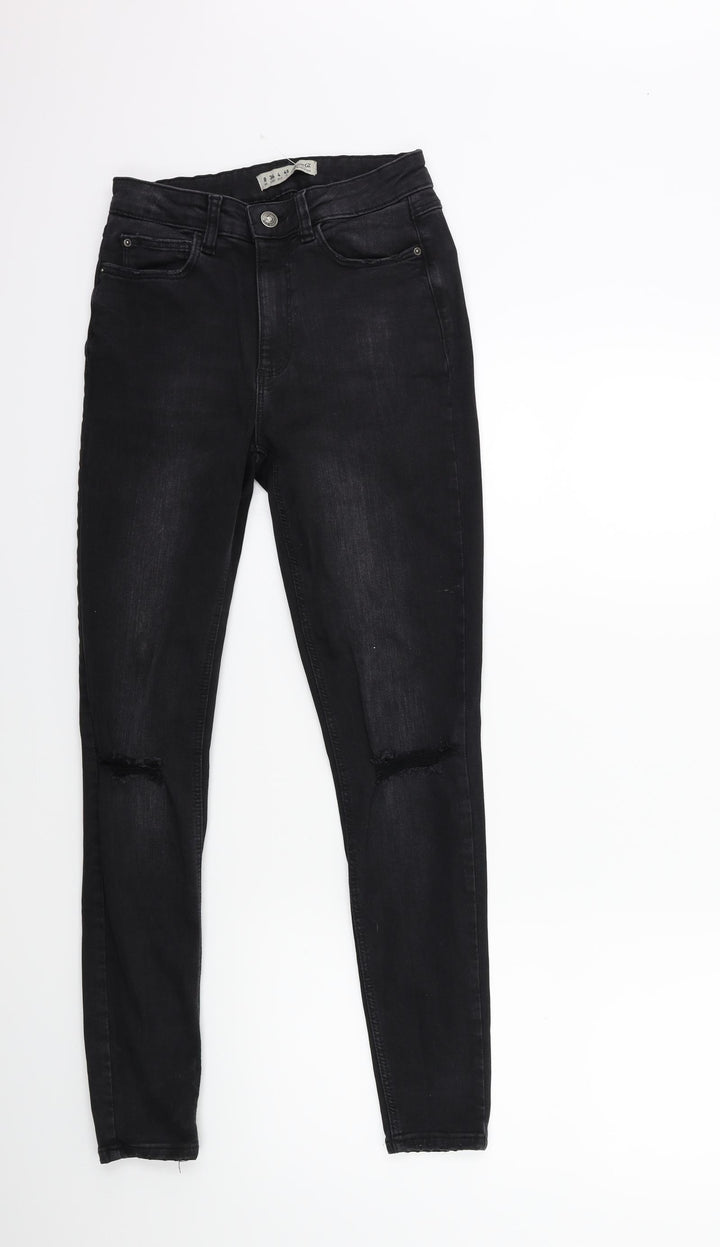 Denim & Co. Womens Black Denim Skinny Jeans Size 8 L27 in