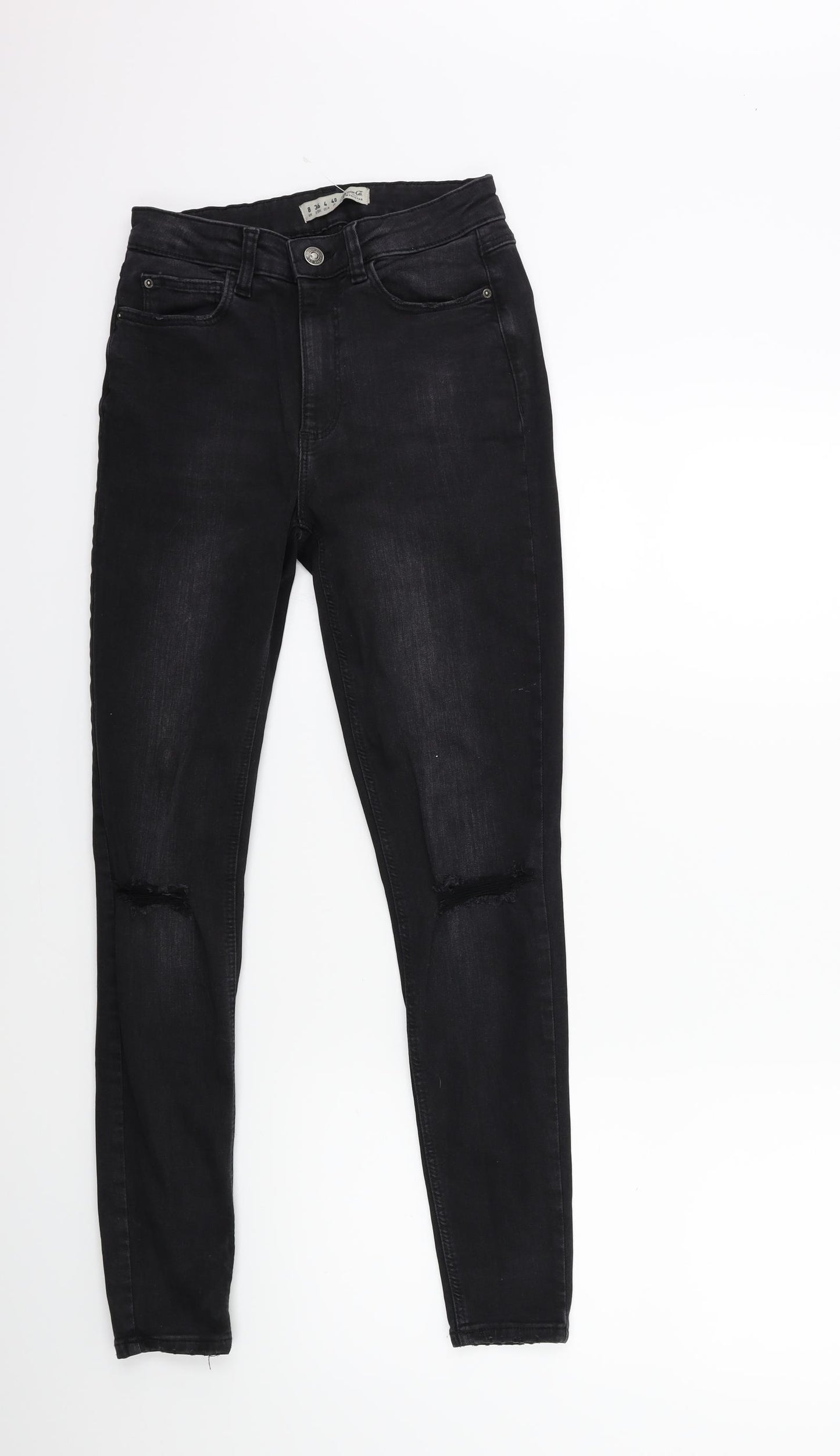 Denim & Co. Womens Black  Denim Skinny Jeans Size 8 L27 in