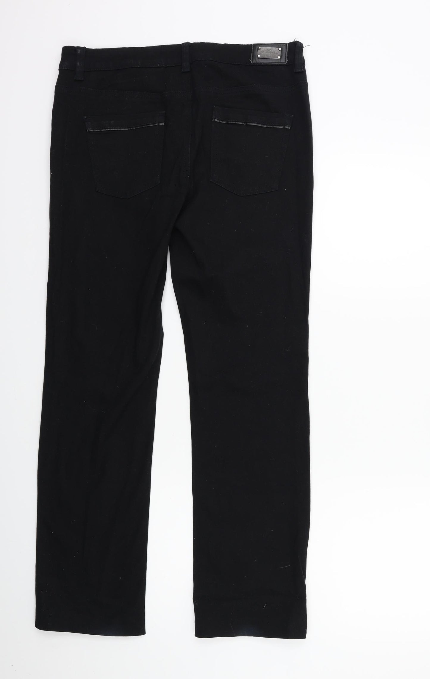 NEXT Womens Black  Denim Straight Jeans Size 12 L30 in