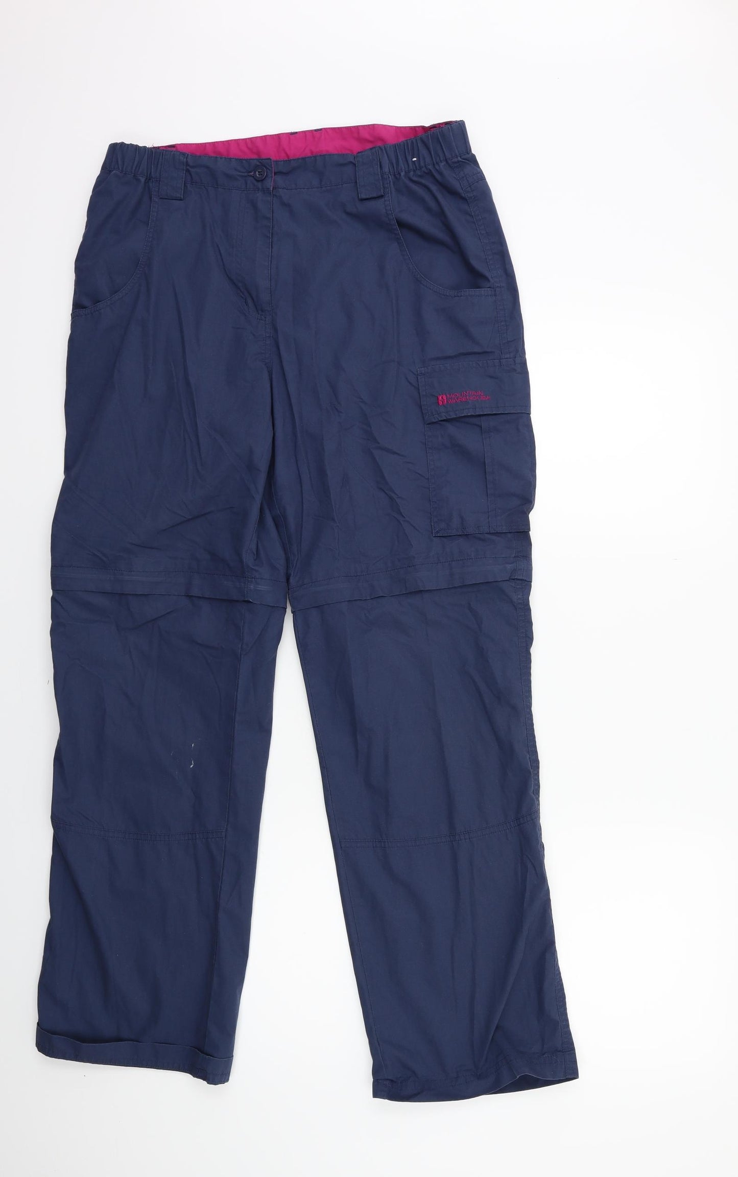 Mountain Warehouse Womens Blue   Cargo Trousers Size 12 L29 in