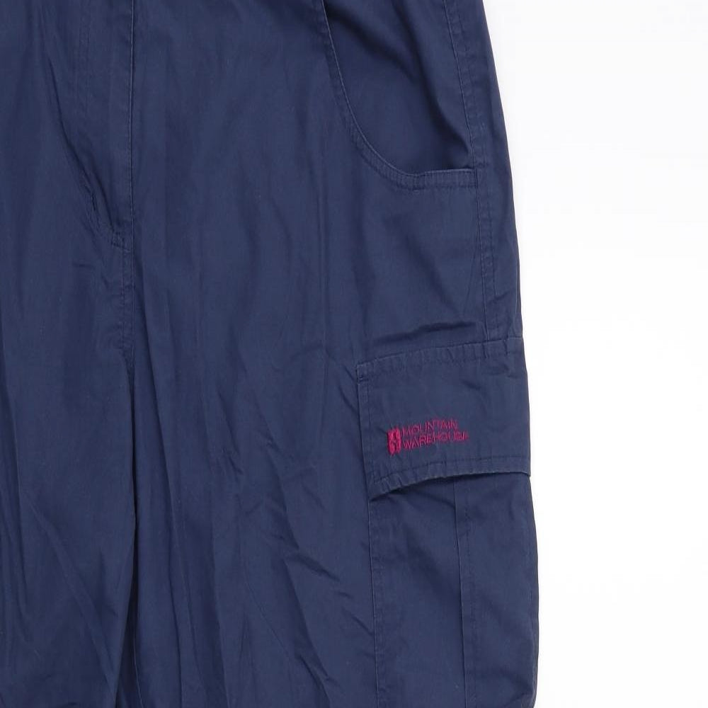 Mountain Warehouse Womens Blue   Cargo Trousers Size 12 L29 in