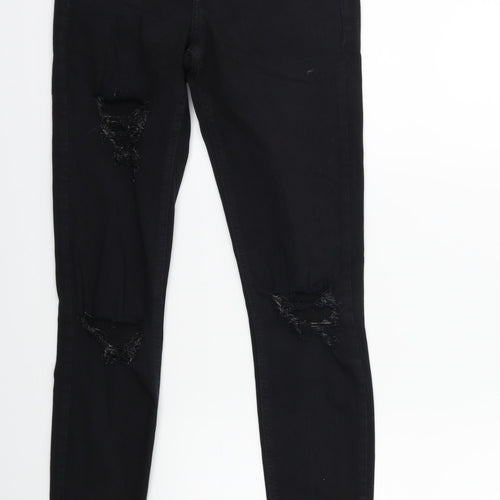 Topshop Womens Black  Denim Skinny Jeans Size 26 in L32 in