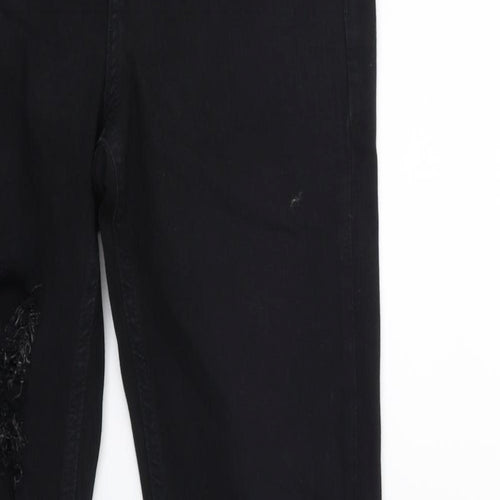 Topshop Womens Black  Denim Skinny Jeans Size 26 in L32 in