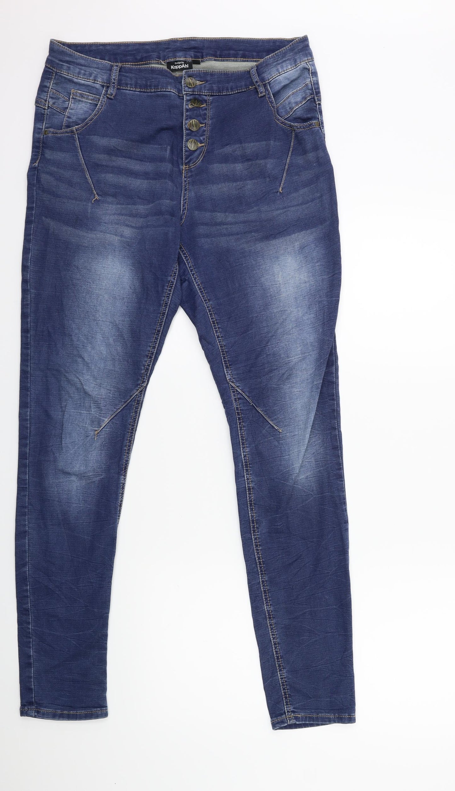 Kapphal Womens Blue  Denim Skinny Jeans Size 12 L28 in