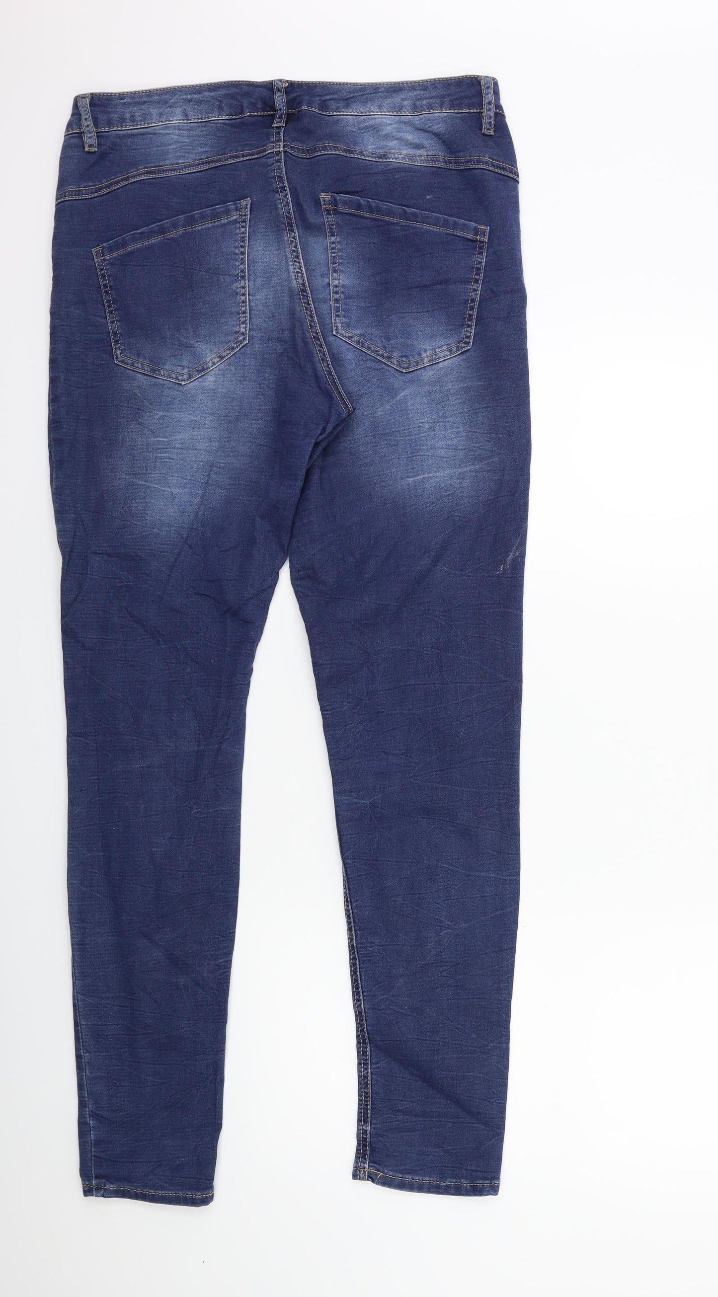 Kapphal Womens Blue  Denim Skinny Jeans Size 12 L28 in