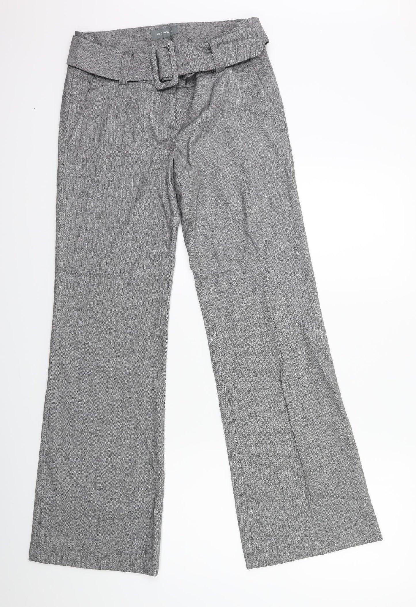 Et Vous Womens Grey   Trousers  Size 10 L31 in