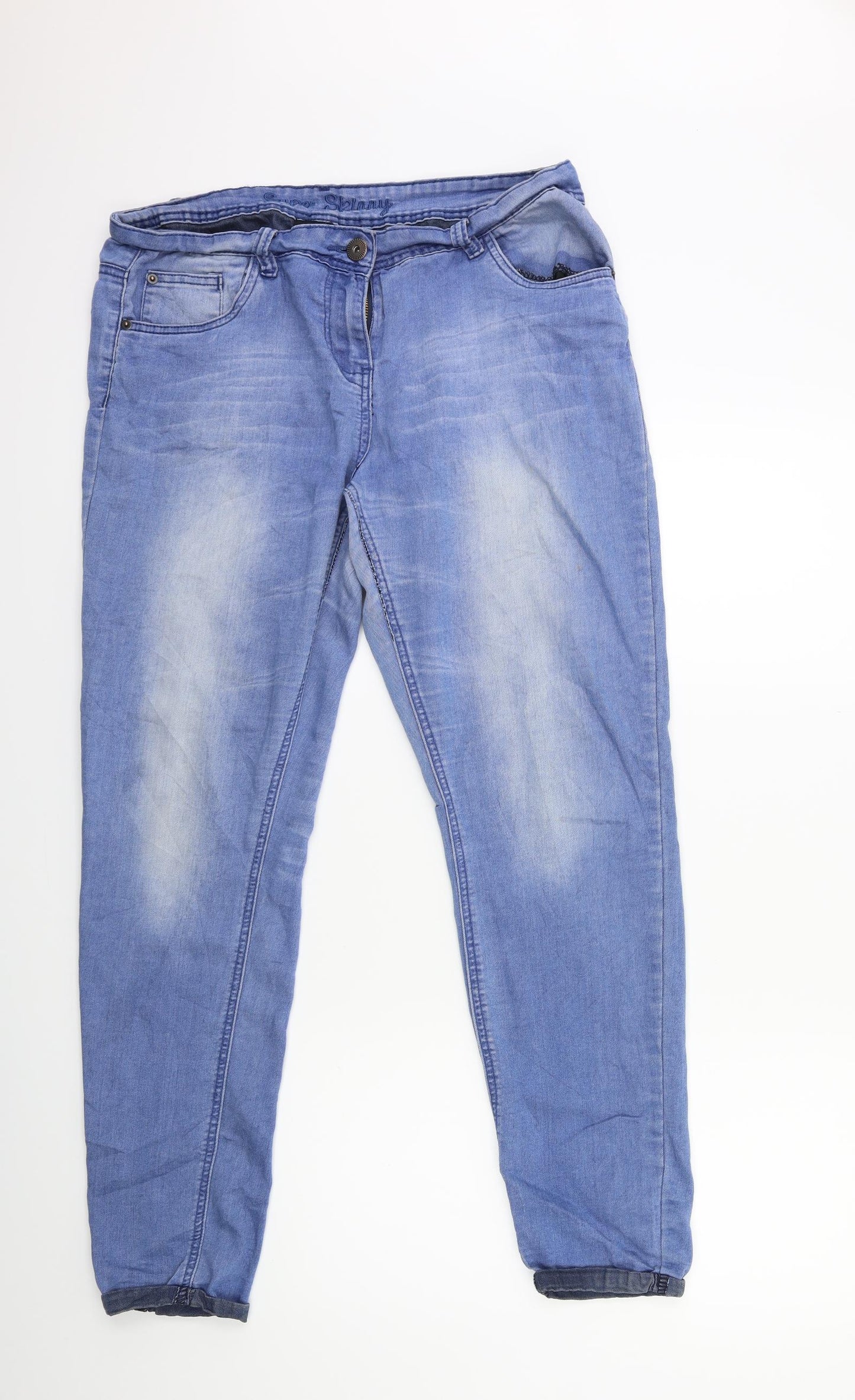 George Womens Blue  Denim Skinny Jeans Size 16 L30 in