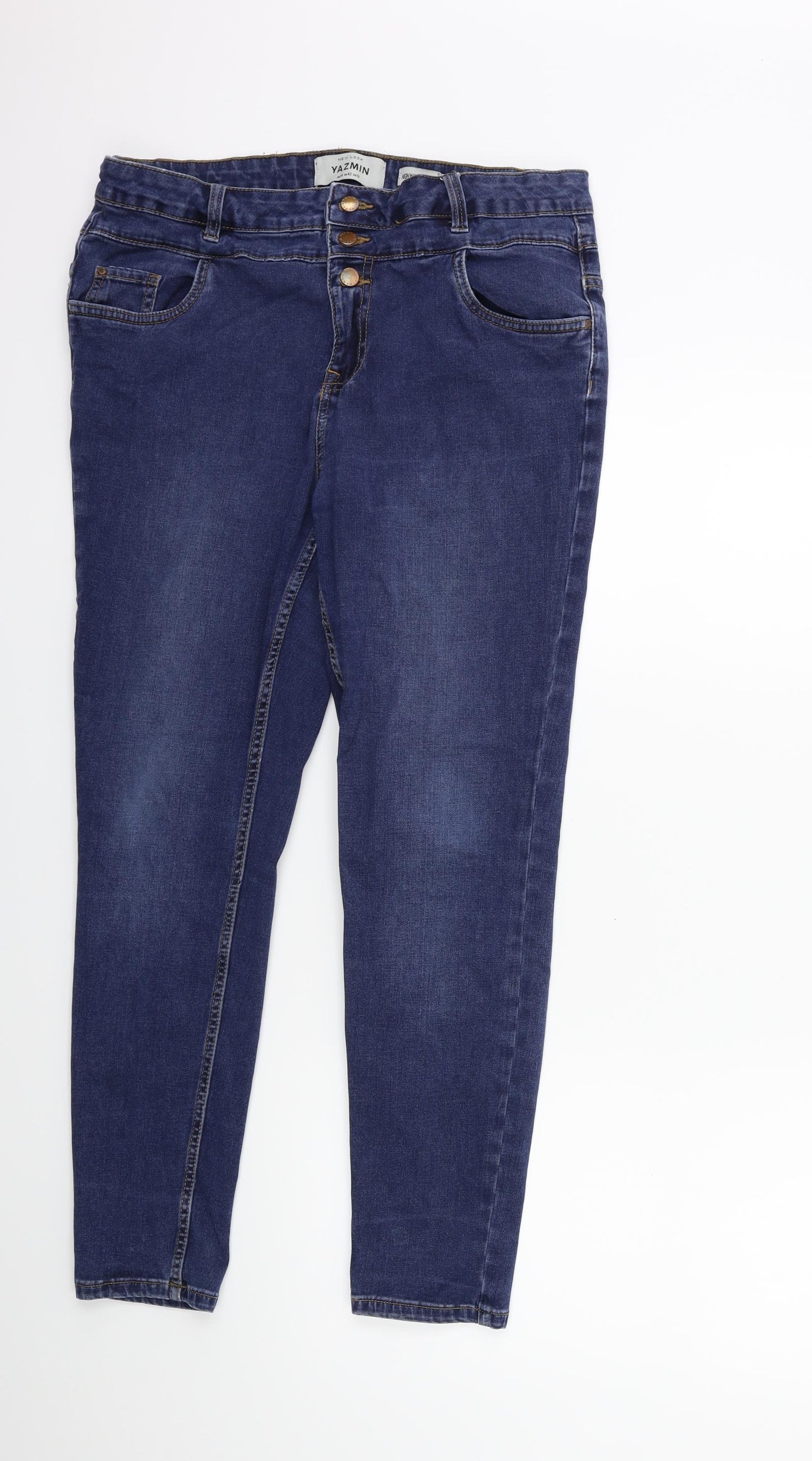 New Look Womens Blue  Denim Skinny Jeans Size 14 L27 in
