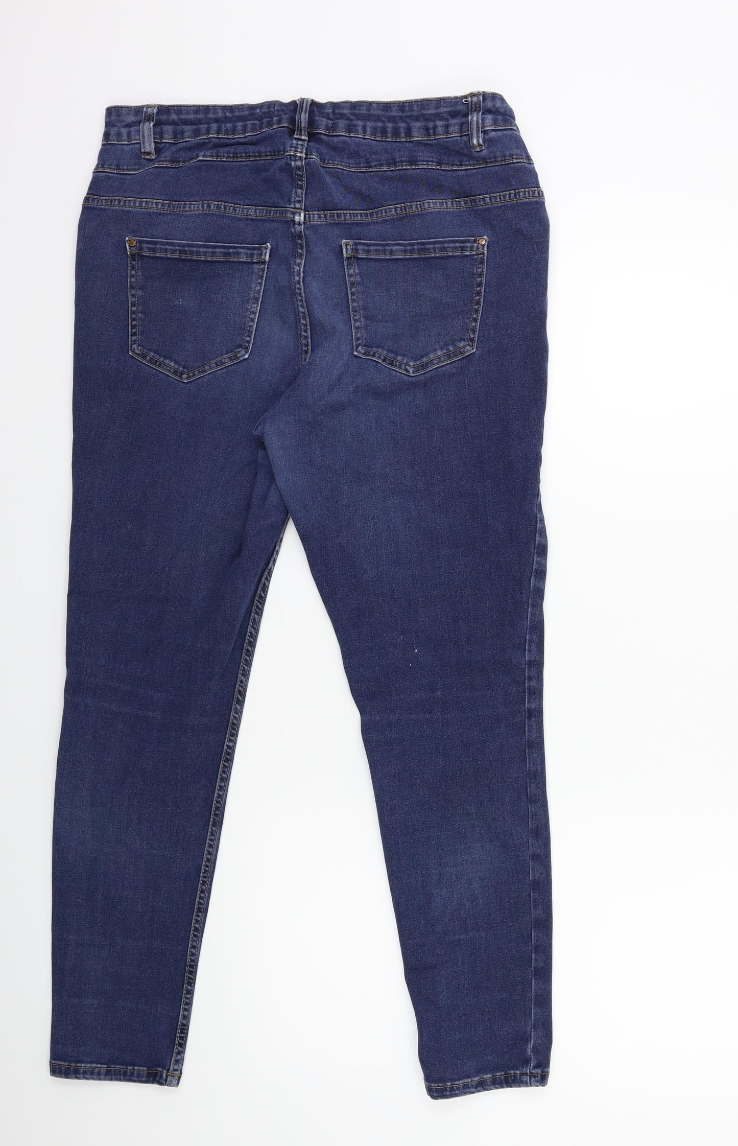 New Look Womens Blue  Denim Skinny Jeans Size 14 L27 in