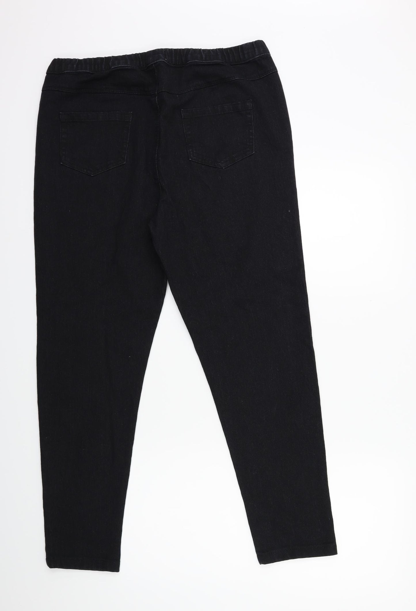 Denim 24/7 Womens Black  Denim Jegging Jeans Size 16 L28 in