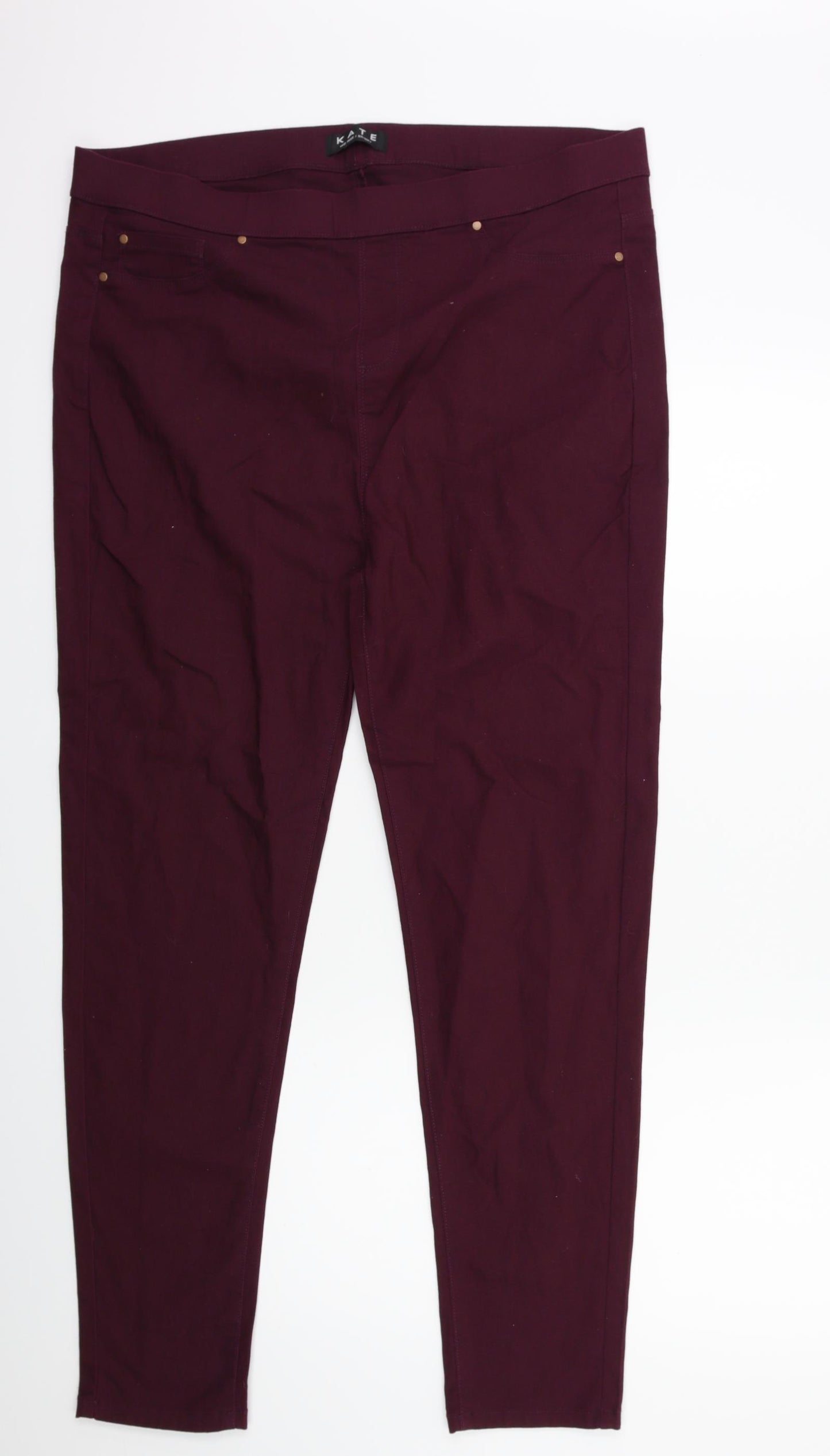 Peacocks Womens Purple  Denim Jegging Jeans Size 18 L29 in