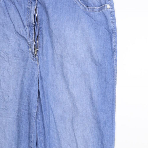 Braxx Womens Blue  Denim Straight Jeans Size 16 L25 in