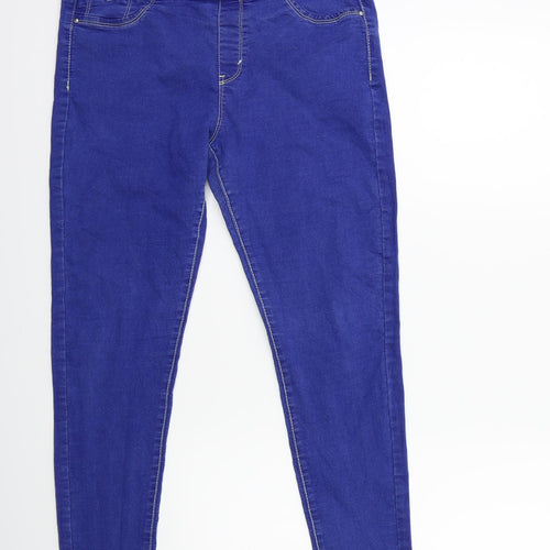 Denim & Co. Womens Blue  Denim Jegging Jeans Size 14 L28 in