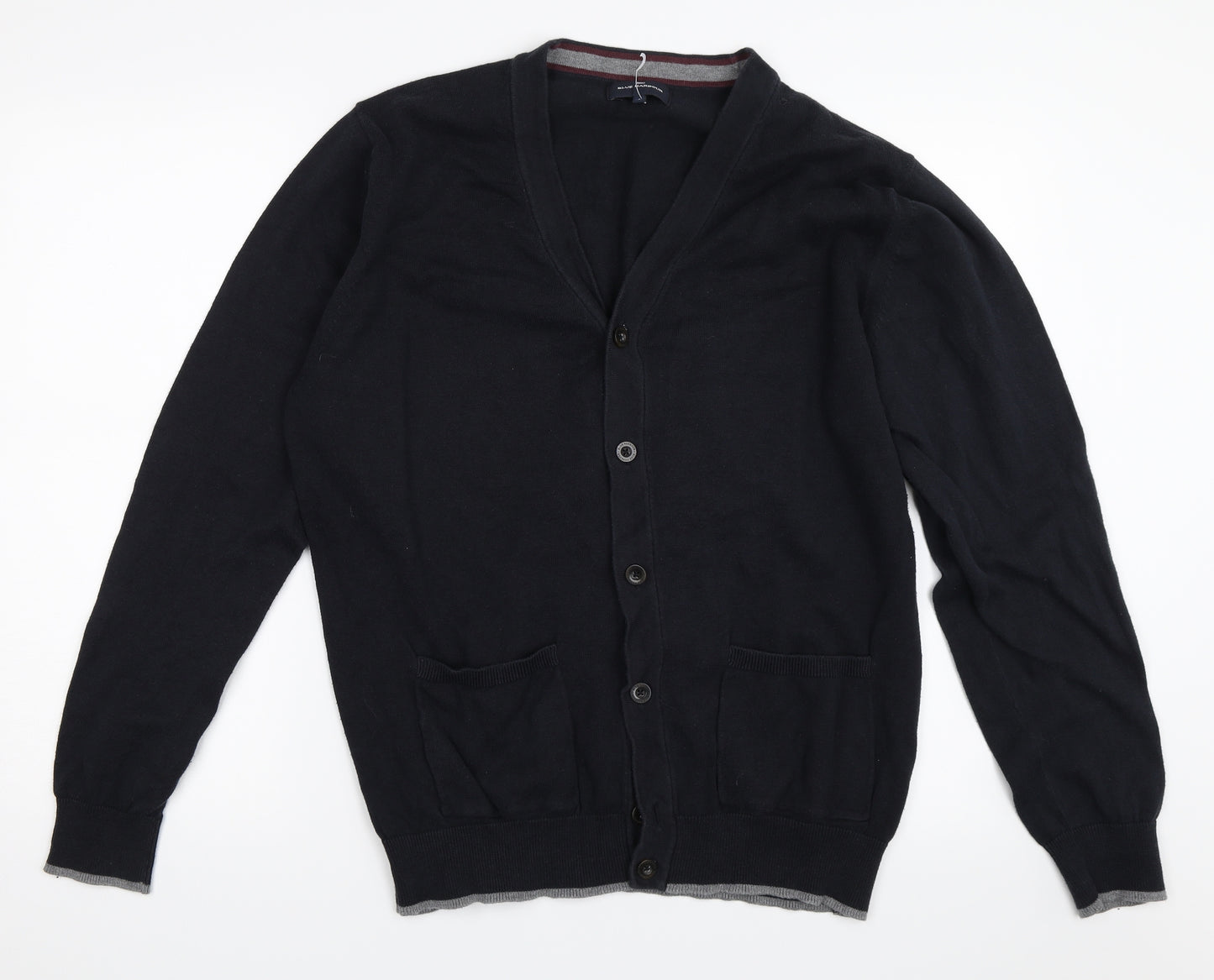 Blue Harbour Mens Blue   Cardigan Jumper Size L