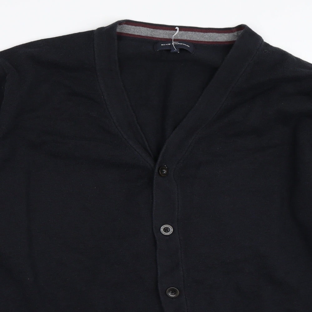 Blue Harbour Mens Blue   Cardigan Jumper Size L