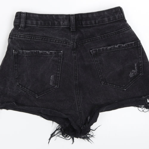 Primark Womens Black  Denim Hot Pants Shorts Size 10