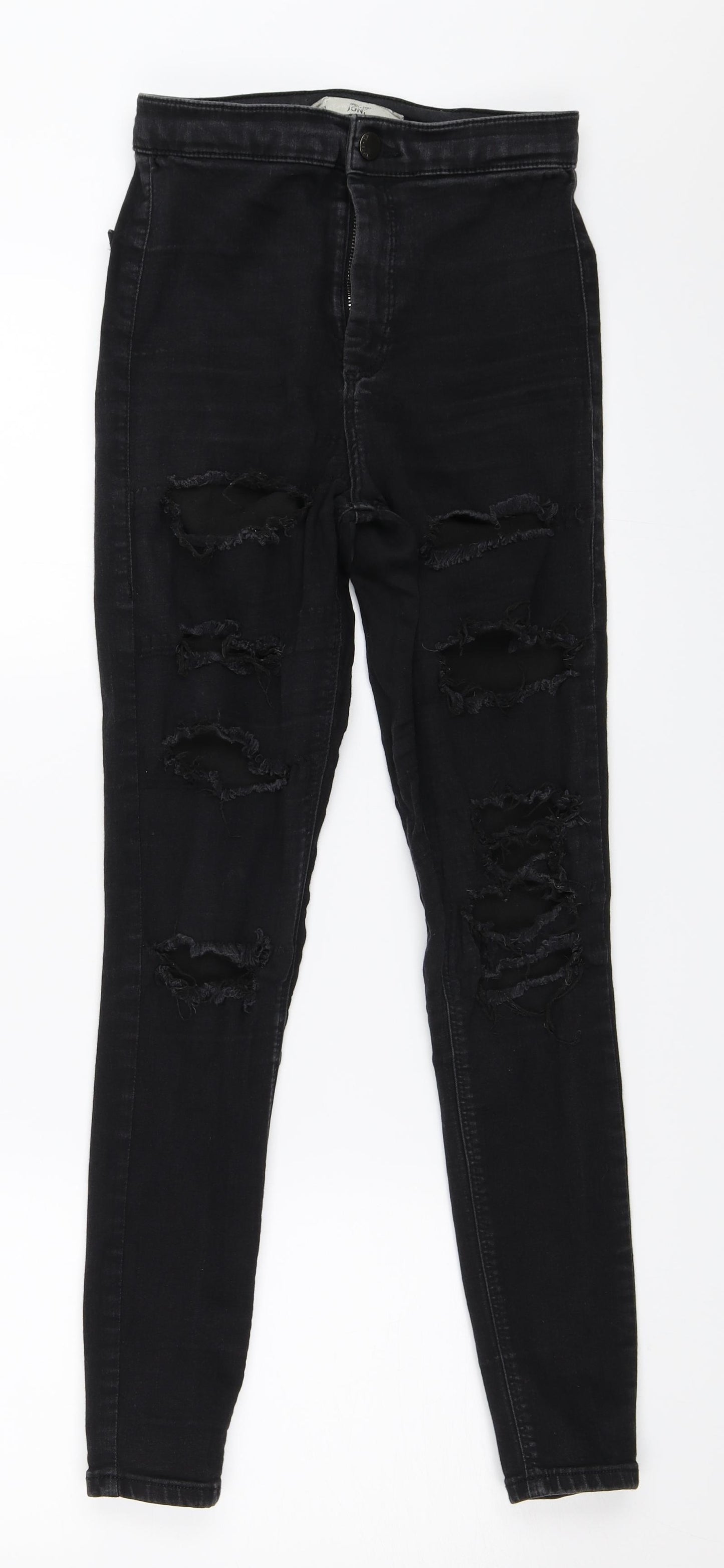 Topshop Womens Black  Denim Skinny Jeans Size 28 in L30 in - Joni jeans