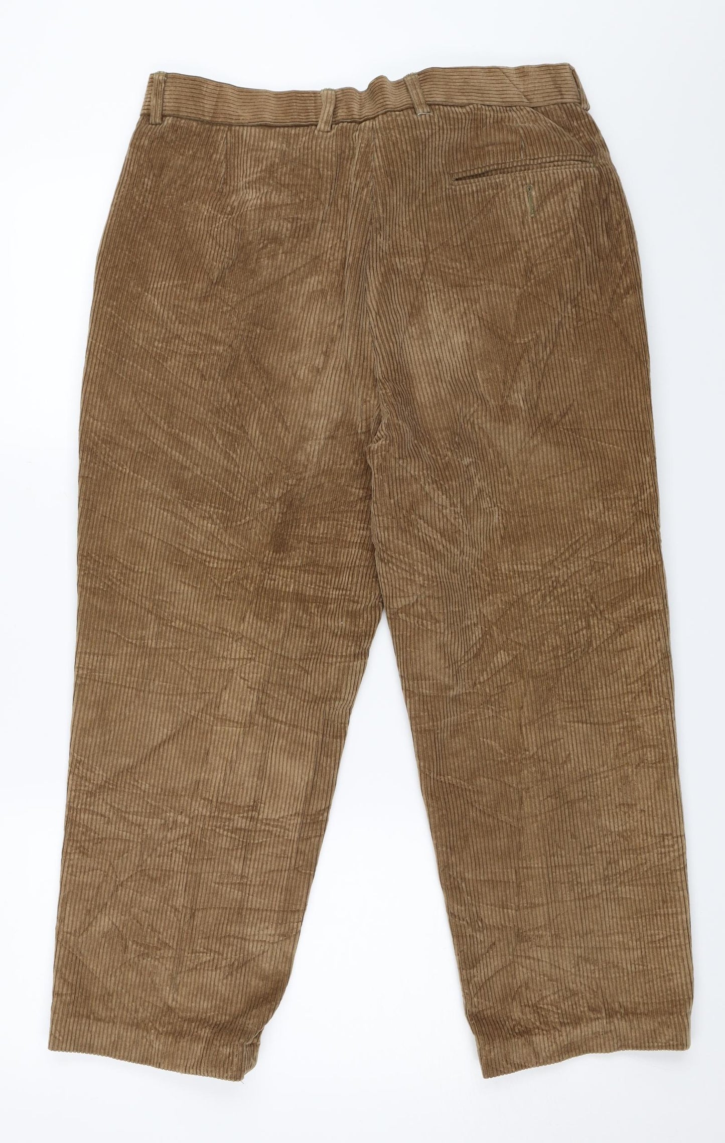 Marks and Spencer Mens Beige  Corduroy Trousers  Size 34 in L25 in