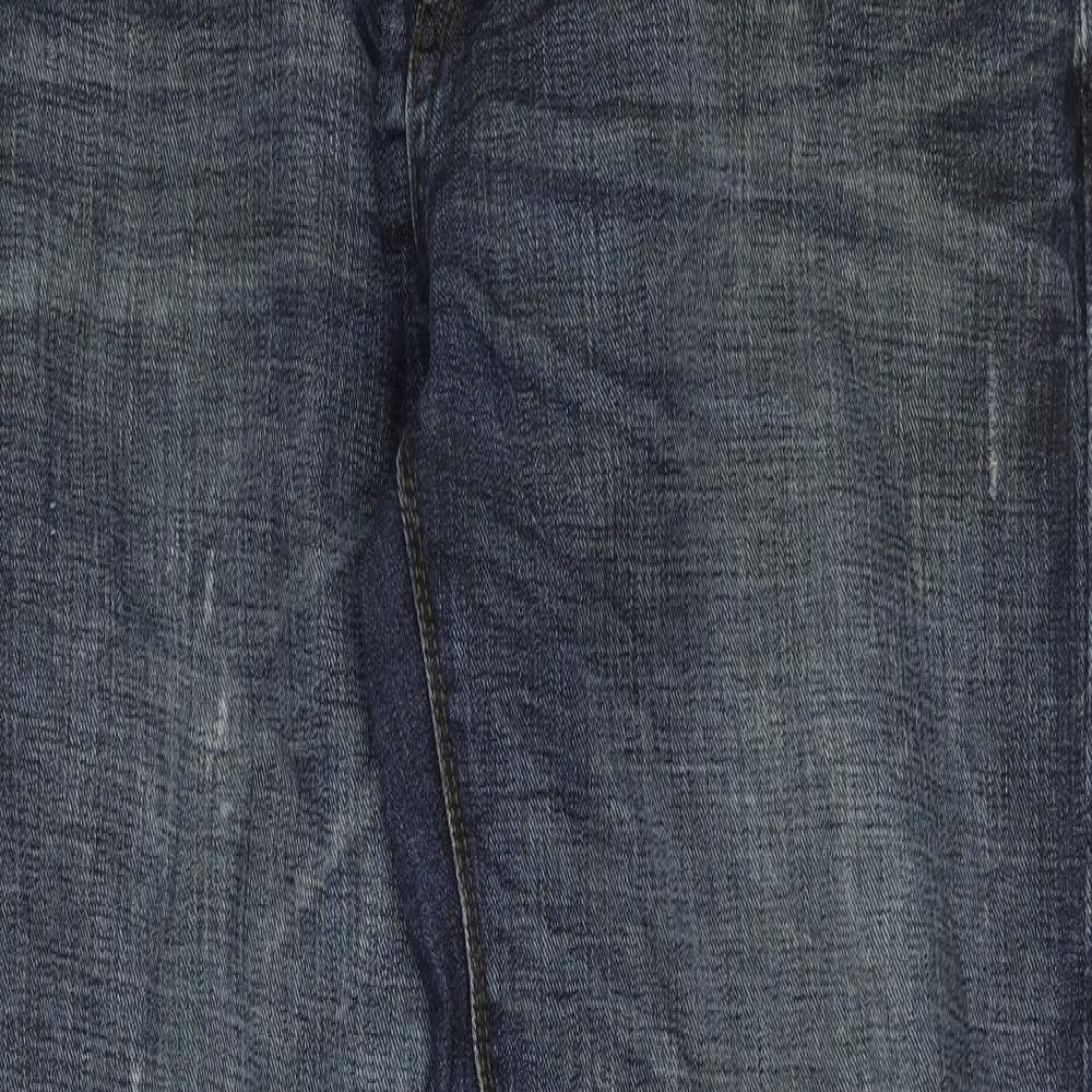 Peacocks Mens Black  Denim Straight Jeans Size 32 in L32 in