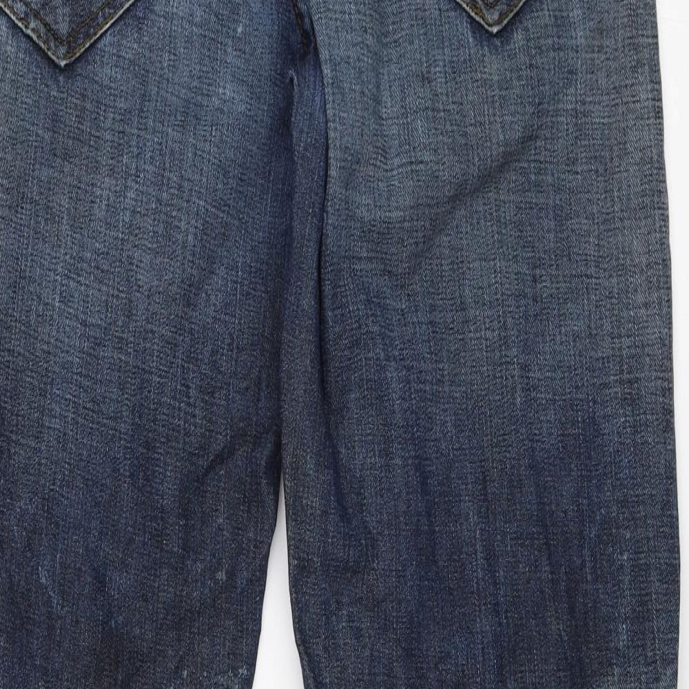 Peacocks Mens Black  Denim Straight Jeans Size 32 in L32 in