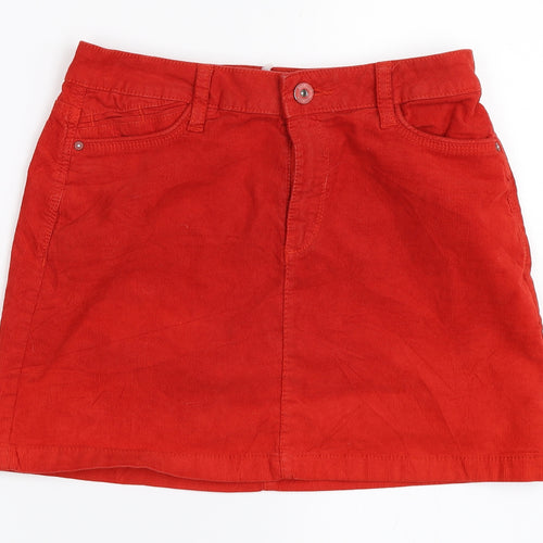EDC Womens Red  Corduroy Mini Skirt Size XS