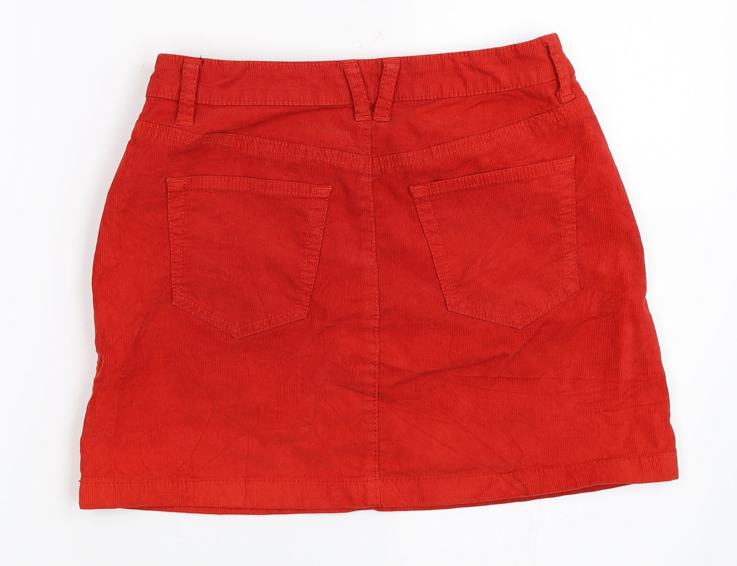 EDC Womens Red  Corduroy Mini Skirt Size XS