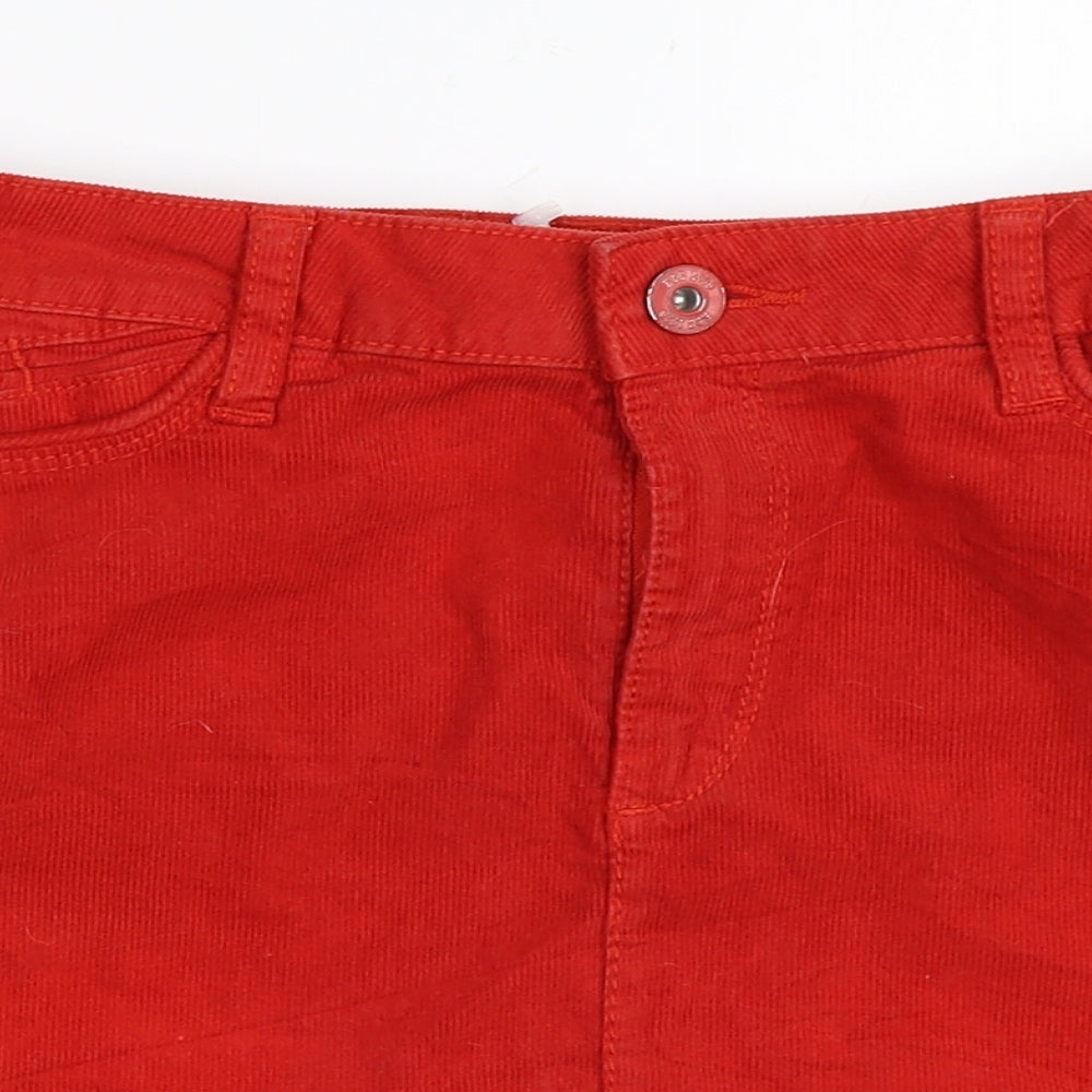 EDC Womens Red  Corduroy Mini Skirt Size XS