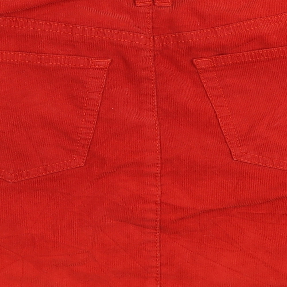 EDC Womens Red  Corduroy Mini Skirt Size XS