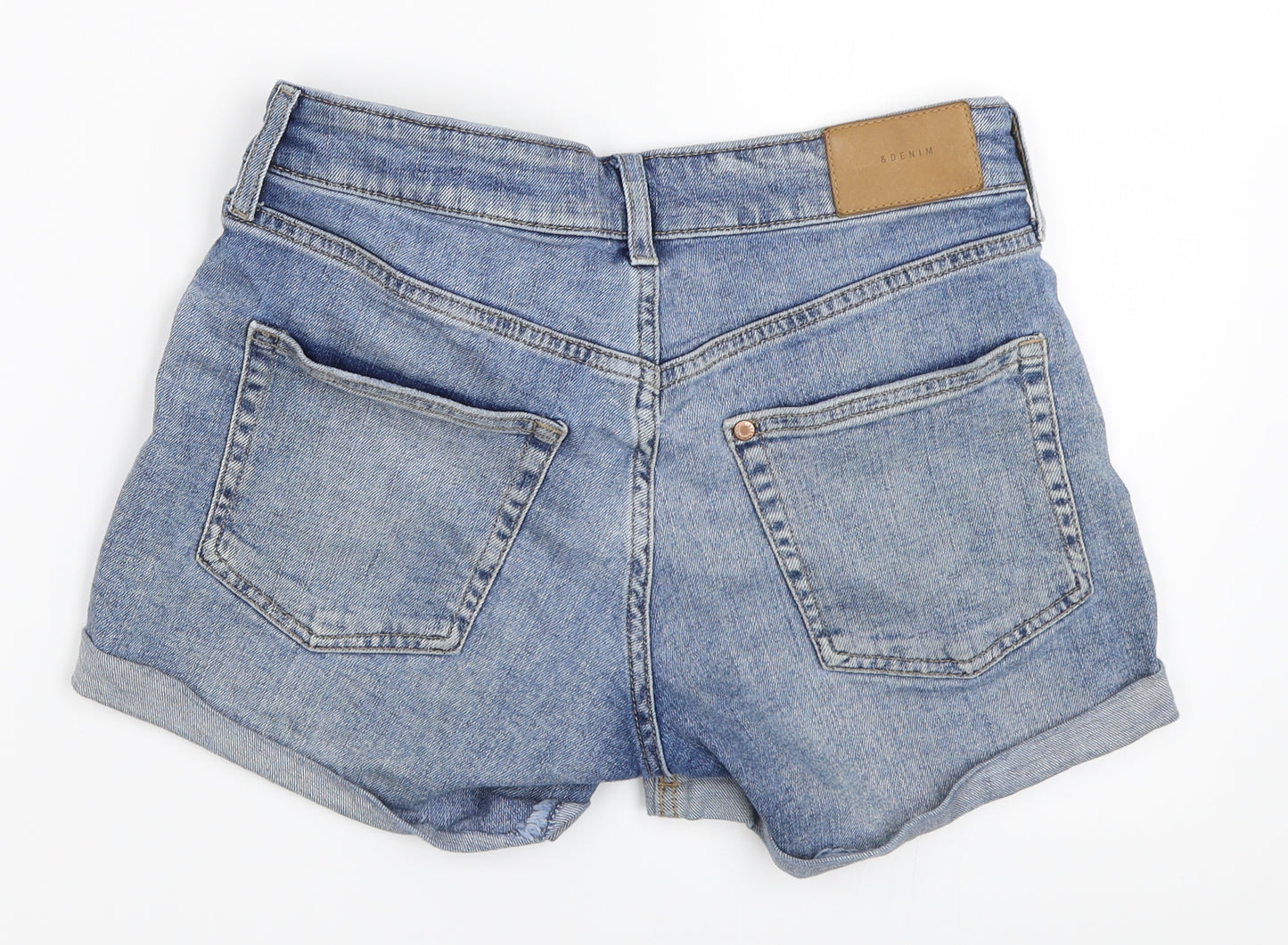 H&M Womens Blue  Denim Hot Pants Shorts Size 36