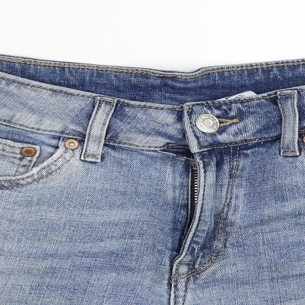 H&M Womens Blue  Denim Hot Pants Shorts Size 36