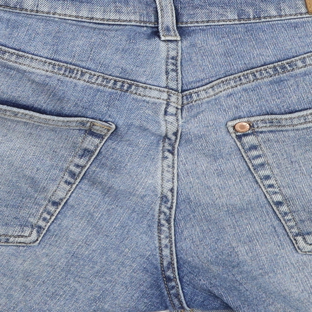 H&M Womens Blue  Denim Hot Pants Shorts Size 36