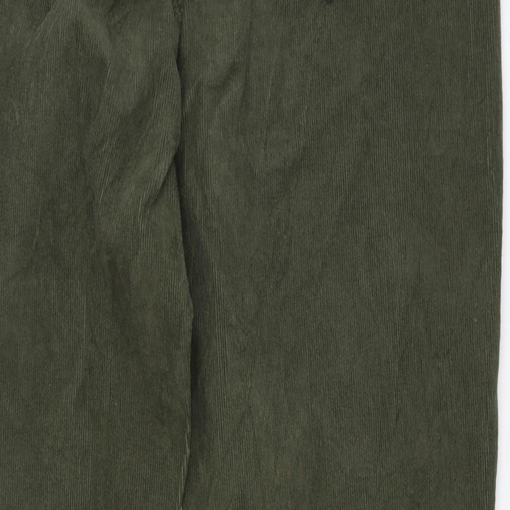 Lands' End Womens Green  Corduroy Straight Jeans Size 14 L30 in